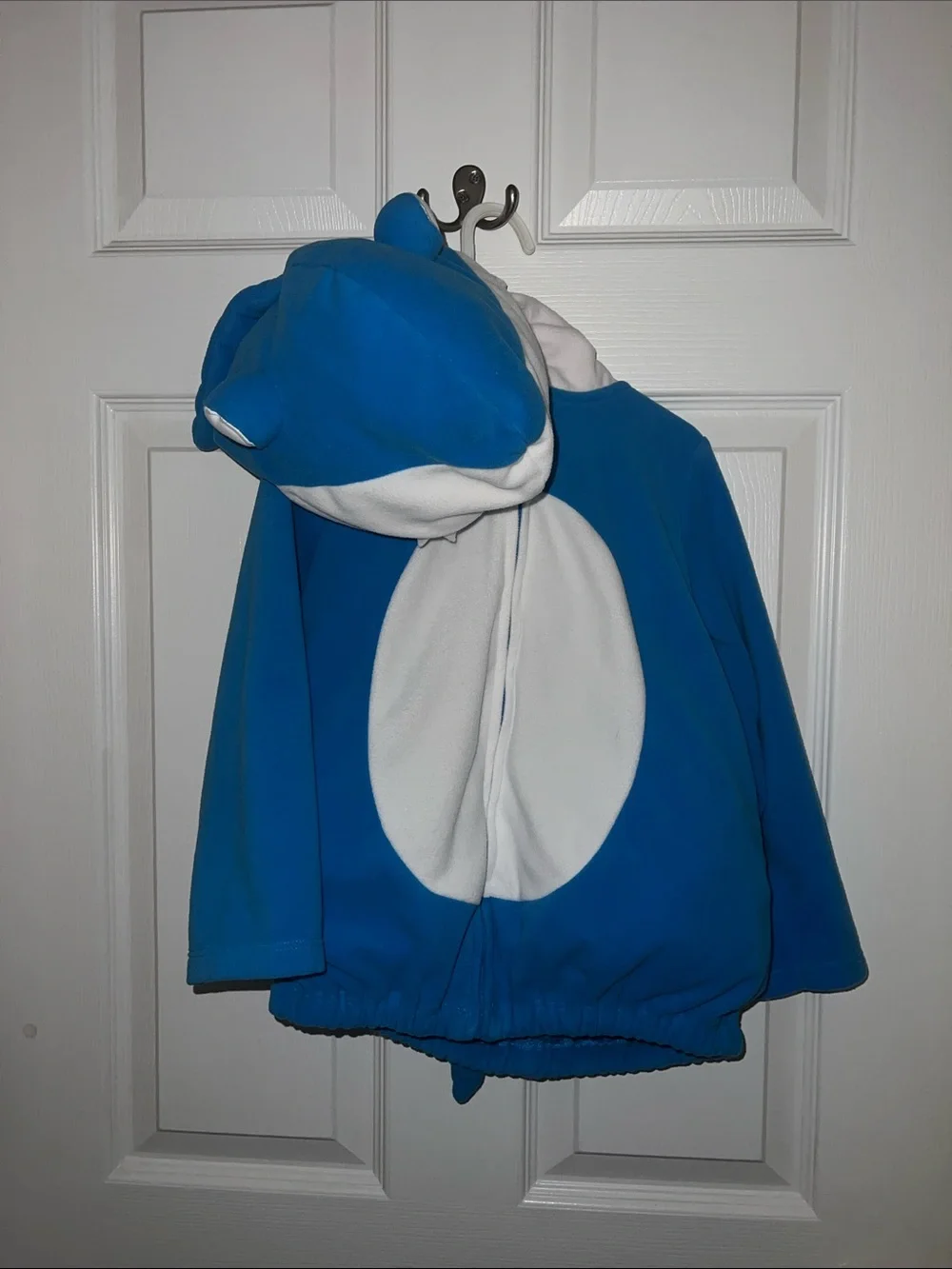 Baby blue shark hoodie jacket zip up